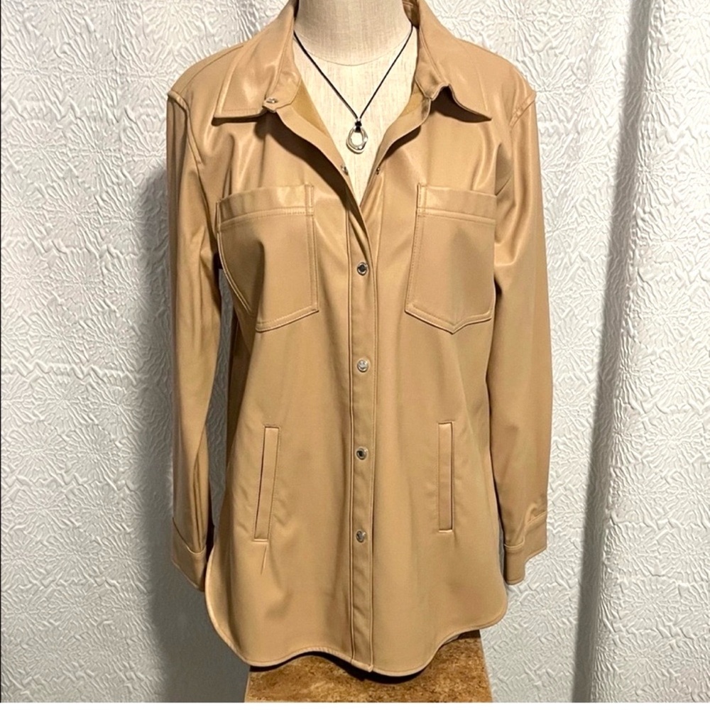 Calvin Klein Beige Button-Down Jacket - image 2